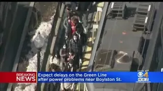 MBTA Green Line Service Temporarily Halted Wednesday Morning After Power Problem