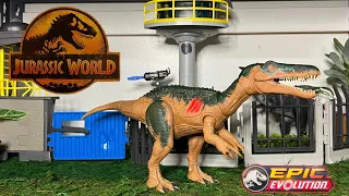 Jurassic world 2024 Epic Attack Chomp Back Baryonyx unboxing Walmart exclusive Mattel