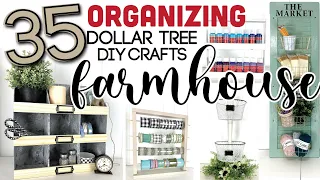 WOW! 35 Organization Craft ideas (farmhouse style) Dollar Tree DIYs