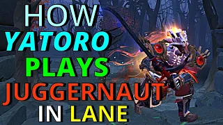 How Yatoro PLays Juggernaut in Lane  Gameplay Explained Dota 2 Juggernaut Laning Guide