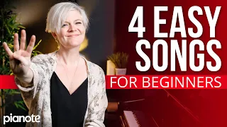 Easiest 4 Piano Songs For Beginners 🎹⚡️ (Piano Lesson)