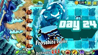 Plants VS Zombies 2: Frostbite Caves Day 24 Best Strategy