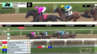 Midnight Mammoth wins Race 6 on Sunday, March 19 at Santa Anita Park