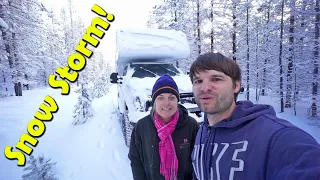 Escape the Snow Storm?  Truck Camper Winter Camping!!