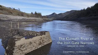 The Klamath River at the Iron Gate Narrows, California, January  25,  2024