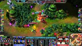 TSM Lustboy Fail Nami Flash Juke - TSM VS SSW - S4 Worlds LoL Moments