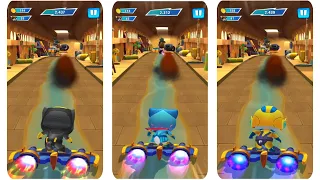 Talking Tom hero dash Black Jet Tom vs Blue Wave Angela vs Super Stripe Hank All Hyperboard Gameplay