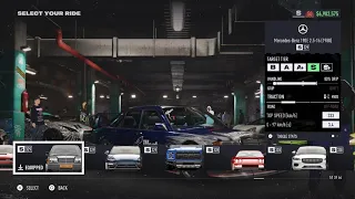 NFS Unbound Test Drive in S class [#36 190E]