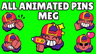 Meg Pins (Animated) | Brawl Stars | Green Screen