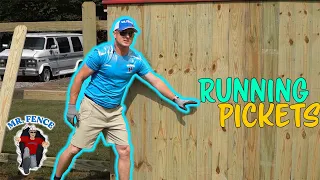 How to Nail Pickets on a Wood Fence | Running Pickets