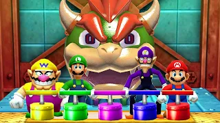 Mario Party The Top 100 MiniGames Wario Vs Luigi Vs Waluigi Vs Mario (Master Difficulty)