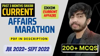 Past 3 Months Sikkim Current Affairs MCQs | July 2022 to September 2022