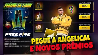 URGENTE!! NOVOS PRÊMIOS, PEGUE A CALÇA ANGELICAL? EMOTE BANDEIRÃO, BARBINHA - NOVIDADES FREE FIRE