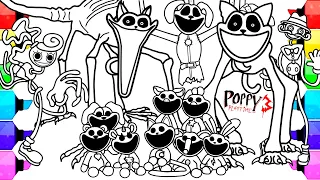 POPPY PLAYTIME CHAPTER 3 New Coloring Pages / Coloring All Bosses and Monsters from Poppy Playtime 3