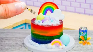 Mini Rainbow Cake Magic!  Easy Buttercream Decorating Tutorial  ✨