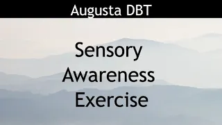 Sensory Awareness Exercise   Distress Tolerance