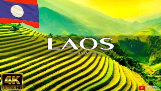 FLYING OVER LAOS (4K UHD) - Relaxing Music Along With Beautiful Nature Videos - 4K Video HD