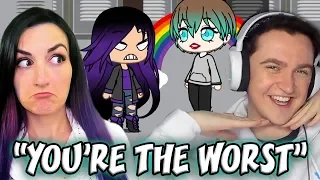 YOU'RE THE WORST SCOTT!! | Reacting to Funny Fan Made Gachaverse Stories