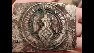 Mudlarking on the River Thames London - Hitler Youth Belt Buckle