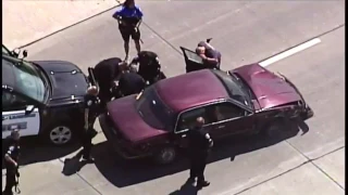 WATCH: Bank robbery suspect arrested after police pursuit, crash in south KC metro