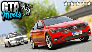 A FUGA INSANA DA POLICIA DE VOLKSWAGEN JETTA GLI! ( INSANO ) - GTA 5 MODS