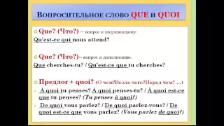 Французский язык. Уроки французского #22: Вопросительные слова (I). Вопросительное предложение