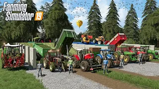 CHANTIER XXL ensilage 1.000.000 (10 joueurs) | Multijoueur Farming Simulator 19 | La Baume