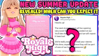 NEW Summer Update Revealed! When Can You Expect It? Royale High Update News