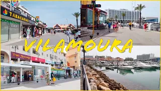 Vilamoura Marina, town and beach Portugal walking tour Algarve shops