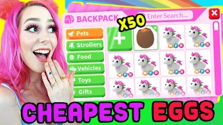 I Opened 50 of the WORST Adopt Me Eggs.. SURPRISE LEGENDARIES! (Roblox)