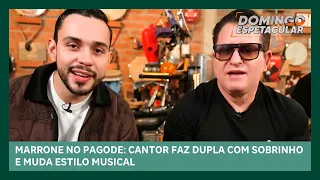 Marrone surpreende ao lançar música de pagode como primeira voz | Domingo Espetacular