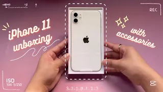 iPhone 11 (128gb) Unboxing in 2023 | Plus accessories ✨