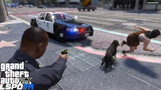 GTA 5 LSPDFR Police Mod 247 | LAPD K9 Unit | My Police Dog Choppa Returns To Take Down Suspects