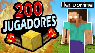 👉 200 Jugadores Contra HEROBRINE!! - Minecraft Reto