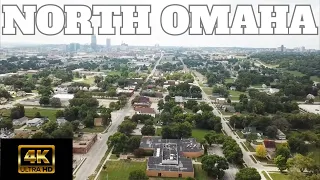 4K- Drive through North Omaha neighborhoods- Nebraska, USA