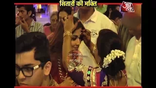 Ronit Roy with Ekta Kapoor & Shilpa Shetty at ISKON Temple