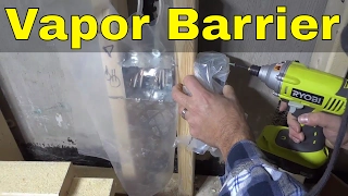 Vapor Barrier Installation Around Electrical Box-DIY