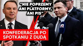 Mentzen: Nie poprzemy ani Platformy, ani PiS. Konfederacja po spotkaniu z Dudą