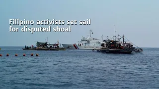 Filipino activists head to disputed shoal controlled by China