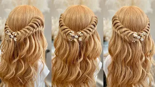Waterfall Braid Hairstyle | New Open Hair Hairstyle | Easy & Simple Hairstyle | Trendy Hairstyle