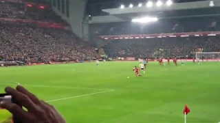 Liverpool - Man Utd, Salah's Goal and Chant from the Kop End