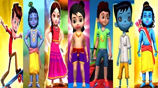 Smashing Simmba, Little Krishna, Little Radha, Little Hnuman, Kicko, Kris, Little Ram Gameplay