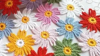 DIY Tutorial Easy Crochet Flower Part 2 How to Join motifs. #crochet flower pattern easy.