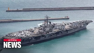 U.S. nuclear-powered aircraft carrier to stay in Busan until next Monday in show of force against N.