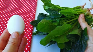 Beat 2 eggs with spinach! You will be surprised! Easy and delicious!