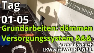 Ausbau Nr. 4 ist da, Dämmen, Einkaufen, Materialliste, Versorgungssystem und vieles mehr LKW wird ..