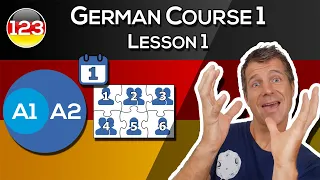 German Course 1 | Lesson 1 | All Parts | The Easy Way to Learn German | 123deutsch