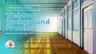 How I do My Webtoon Backgrounds || Speedpaing Steps using Clip Studio Paint 3D Models