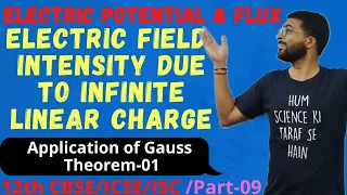 Electric Field Intensity Due to Infinite Linear charge|ELECTRIC POTENTIAL|PART-09