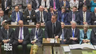 British Prime Minister Cameron addresses parliament on Brexit